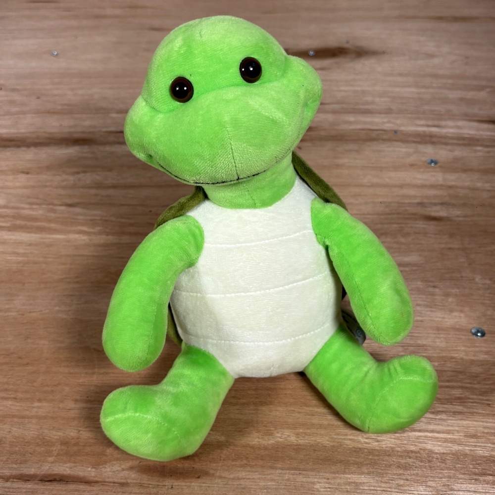 Giftable World Green Turtle Plush Stuffed Animal 10 Inch EM25 Shell Toy